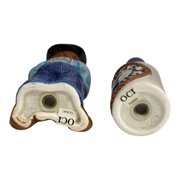 BUBBA'S Barbeque Salt & Pepper Shaker Western Cowboy Hand Painted OCI 1992 RARE - Picture 4 of 13